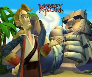 пазл Monkey Island, приключенческая игра видео. Гайбраш Threepwood, крупный игрок